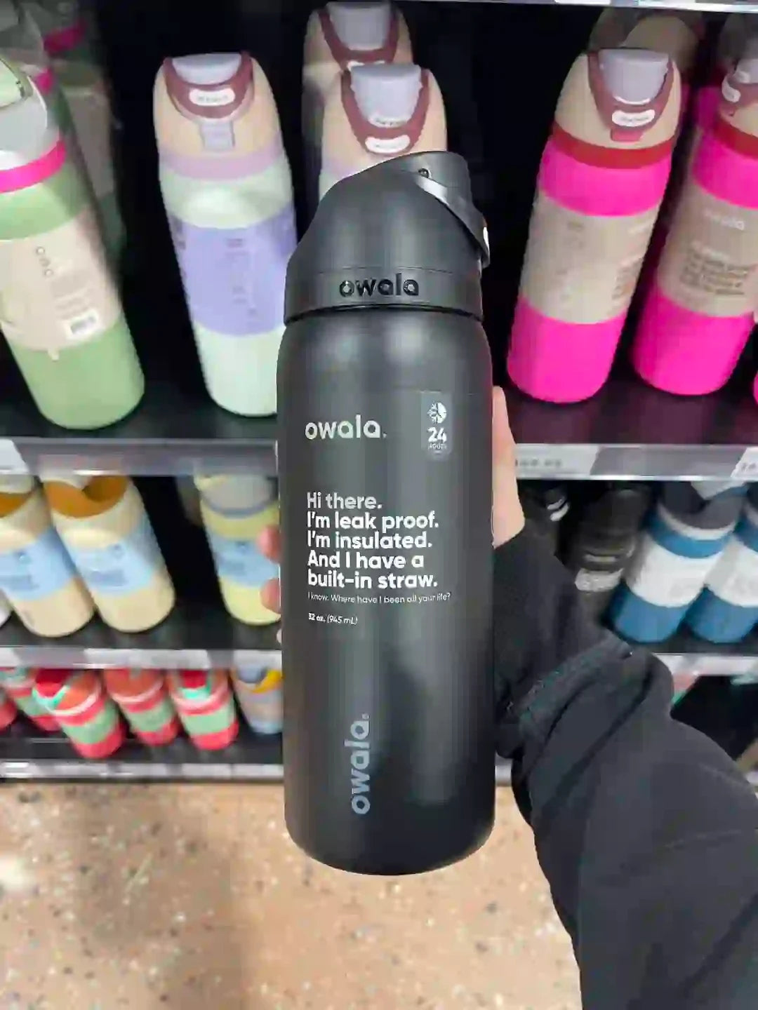 Insulated Stainless Steel Water Bottle with Straw, BPA-Free Sports Water Bottle, Great for Travel, 24Oz/32 Oz