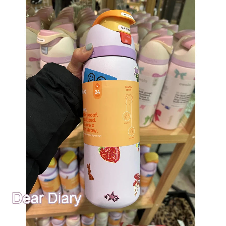 Insulated Stainless Steel Water Bottle with Straw, BPA-Free Sports Water Bottle, Great for Travel, 24Oz/32 Oz