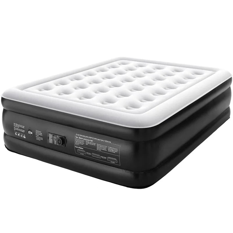 Ophanie Queen Air Mattress, 18-Inch Elevated Inflatable Bed with Built-in Pump, Puncture-Resistant, Quick Inflation/Deflation