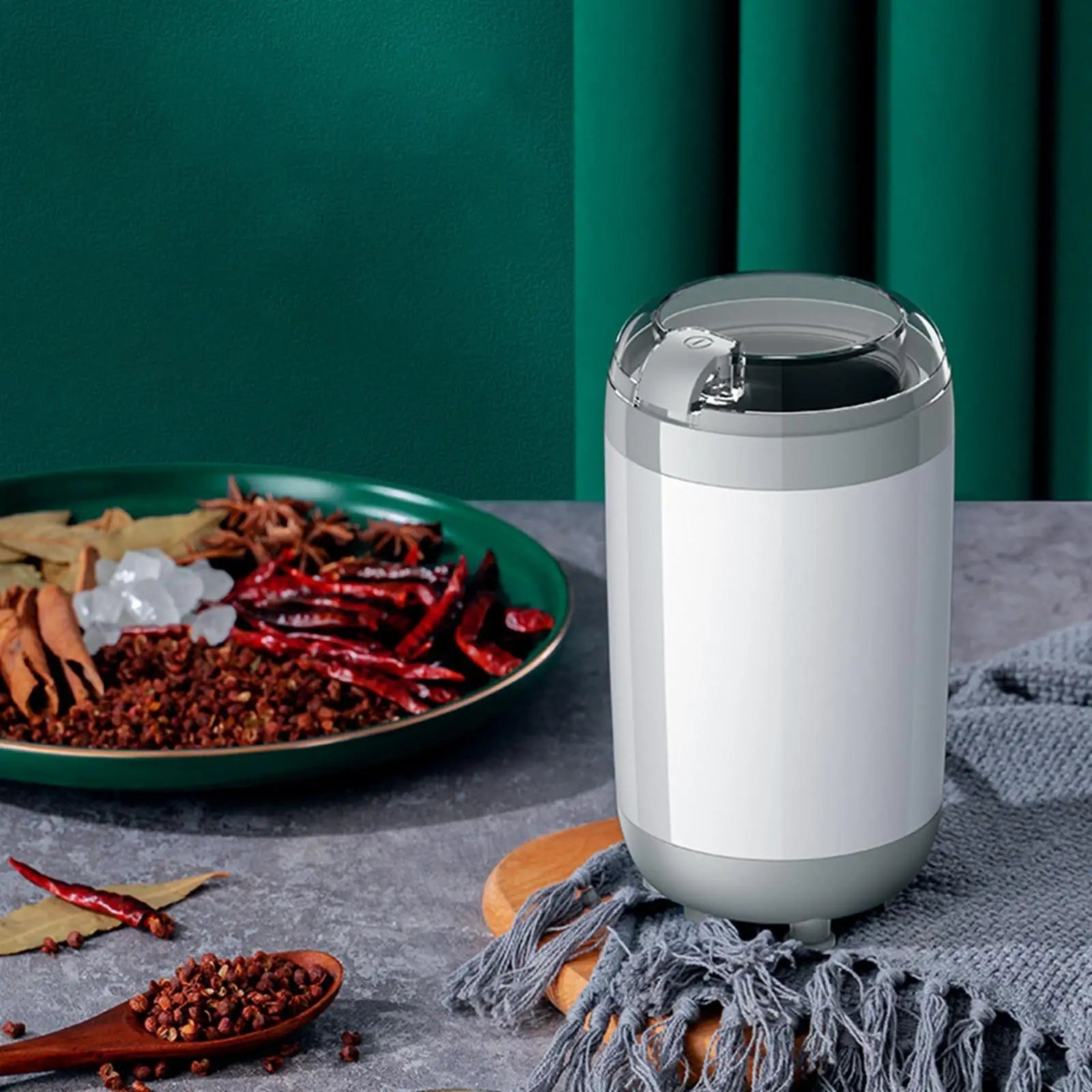 Coffee Bean Grinder Herb Grinder, Quick Grinding Electric Grinder for Herbs Grains