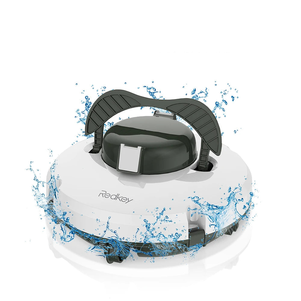 Redkey S100 Cordless Robot Pool Cleaner 28W 5200mAh 130-Min 180μm Filtration Auto-Cleaning Pool Vacuum Cleaner IPX8 Waterproof