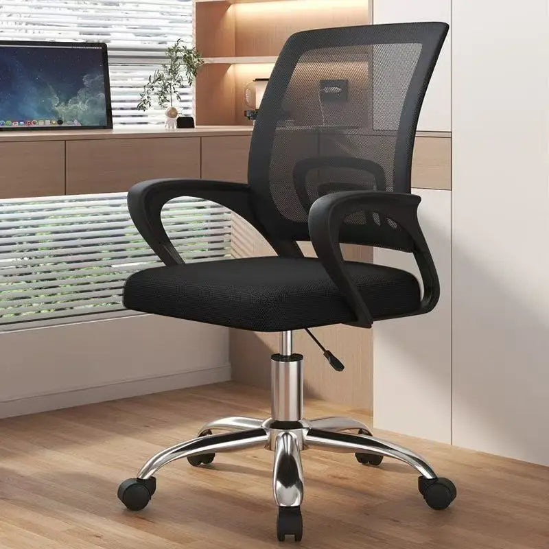 Ergonomic Mid-Back Office Chair with Adjustable Height Breathable Mesh Executive Desk Chair with Lumbar Support