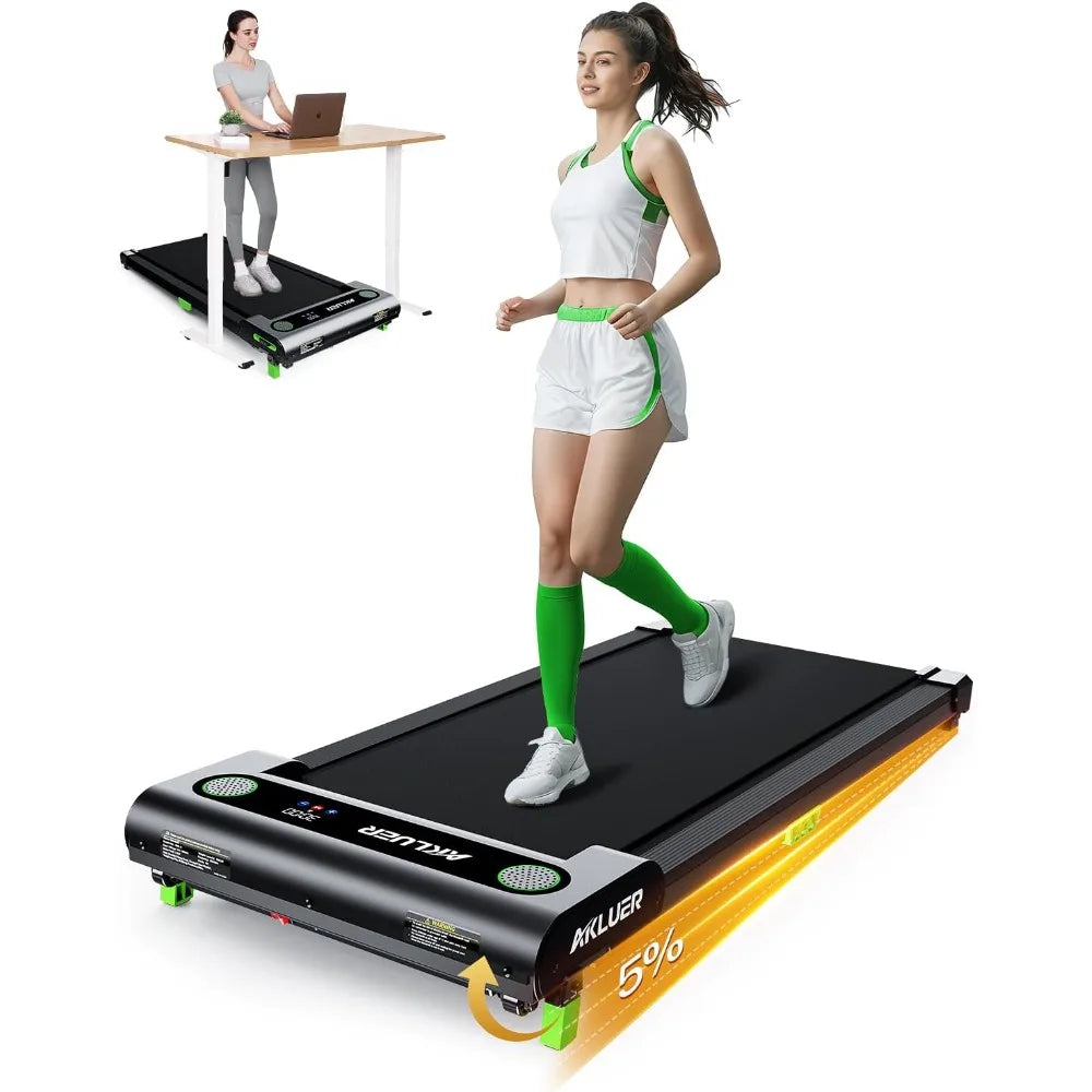 Walking Pad with Incline, Akluer Incline Treadmills for Home, 2.5 HP Under Desk Treadmill Small with Remote Control, Walking Pad