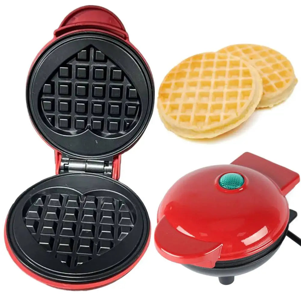 Waffle Iron Nonstick Electric Breakfast Maker Household Breakfast Electric Baking Pan for Quick Breakfasts Snacks and Desserts