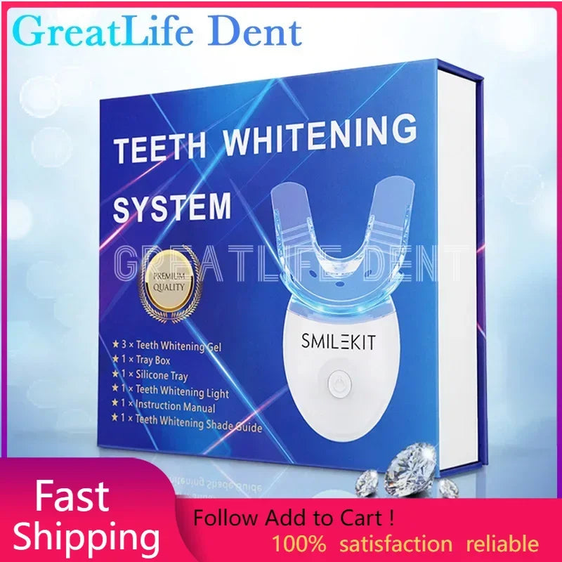 Small Blue Light Dental Teeth Whitening Kit Gel Teeth Whitening Lamp Accelerator Bleaching Machine Whitening Set
