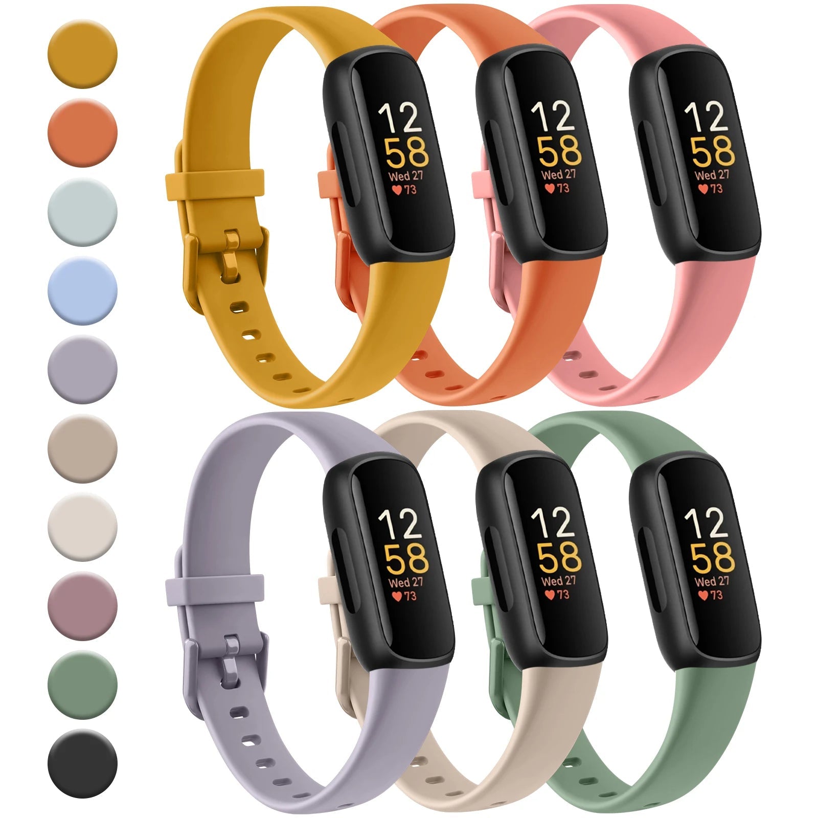 Soft Silicone Strap For Fitbit inspire 3 Watchband Adjustable Wristband For Fitbit inspire 3 Strap Sport Bracelet Replacement