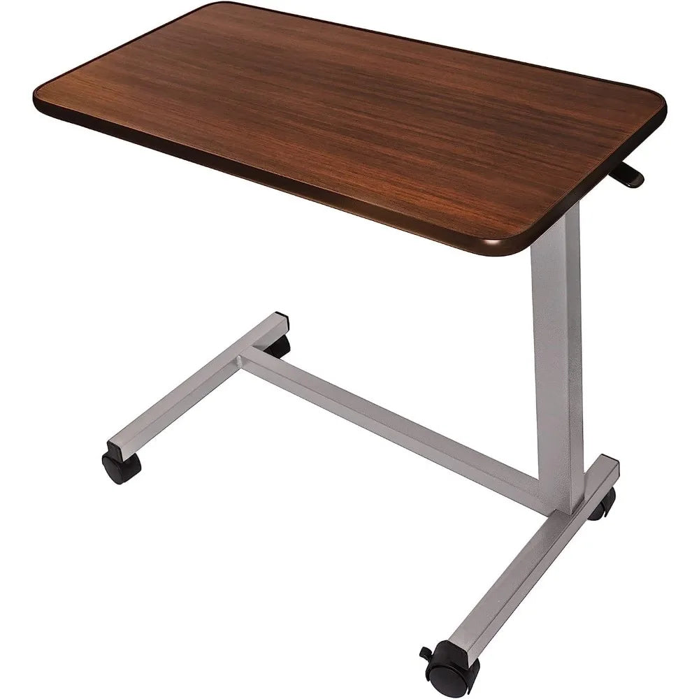 Medical Adjustable Overbed Bedside Table With Wheels (Hospital and Home Use)