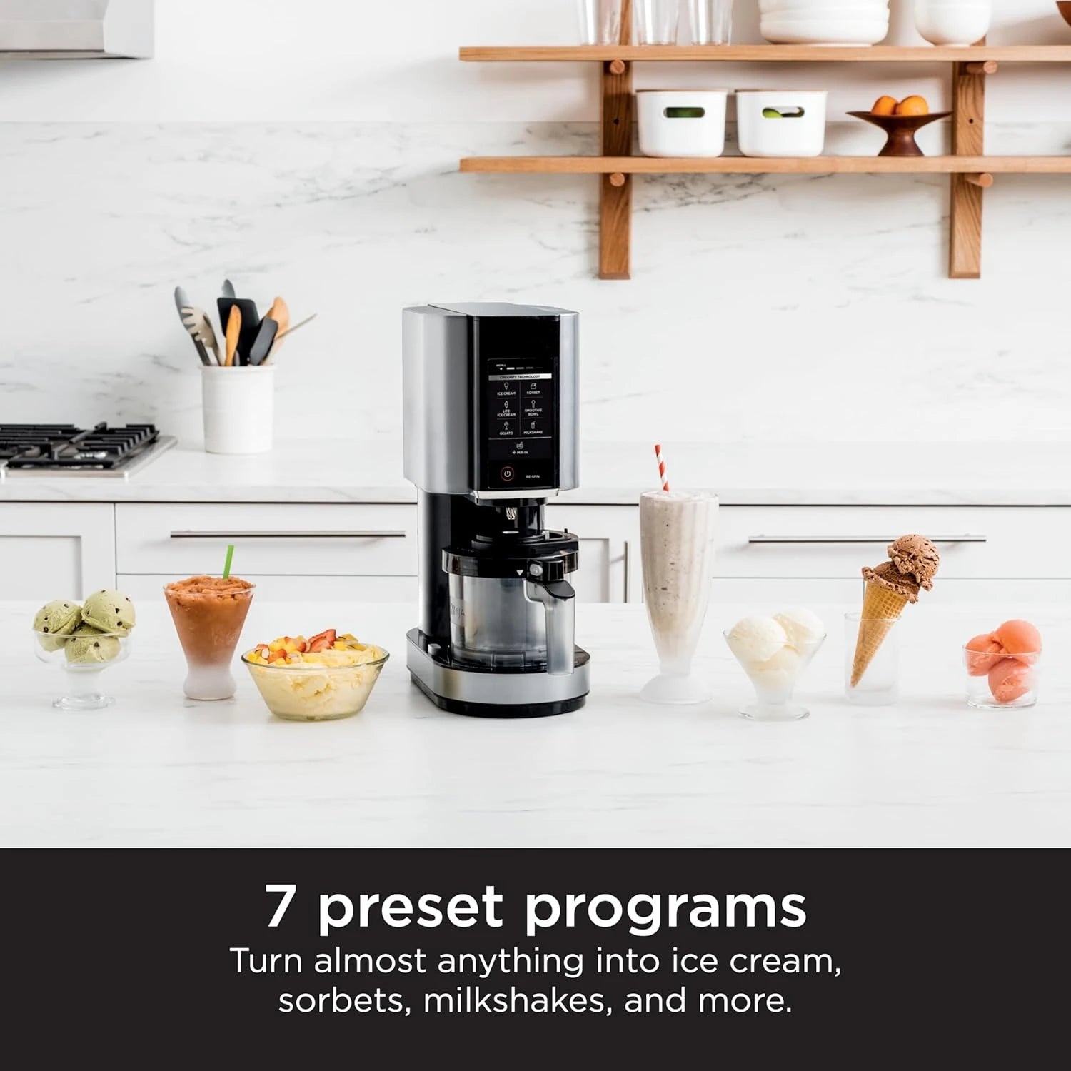 Ice Cream Maker, for Gelato, Mix-ins, Milkshakes, Sorbet, Smoothie Bowls & More, 7 One-Touch Programs