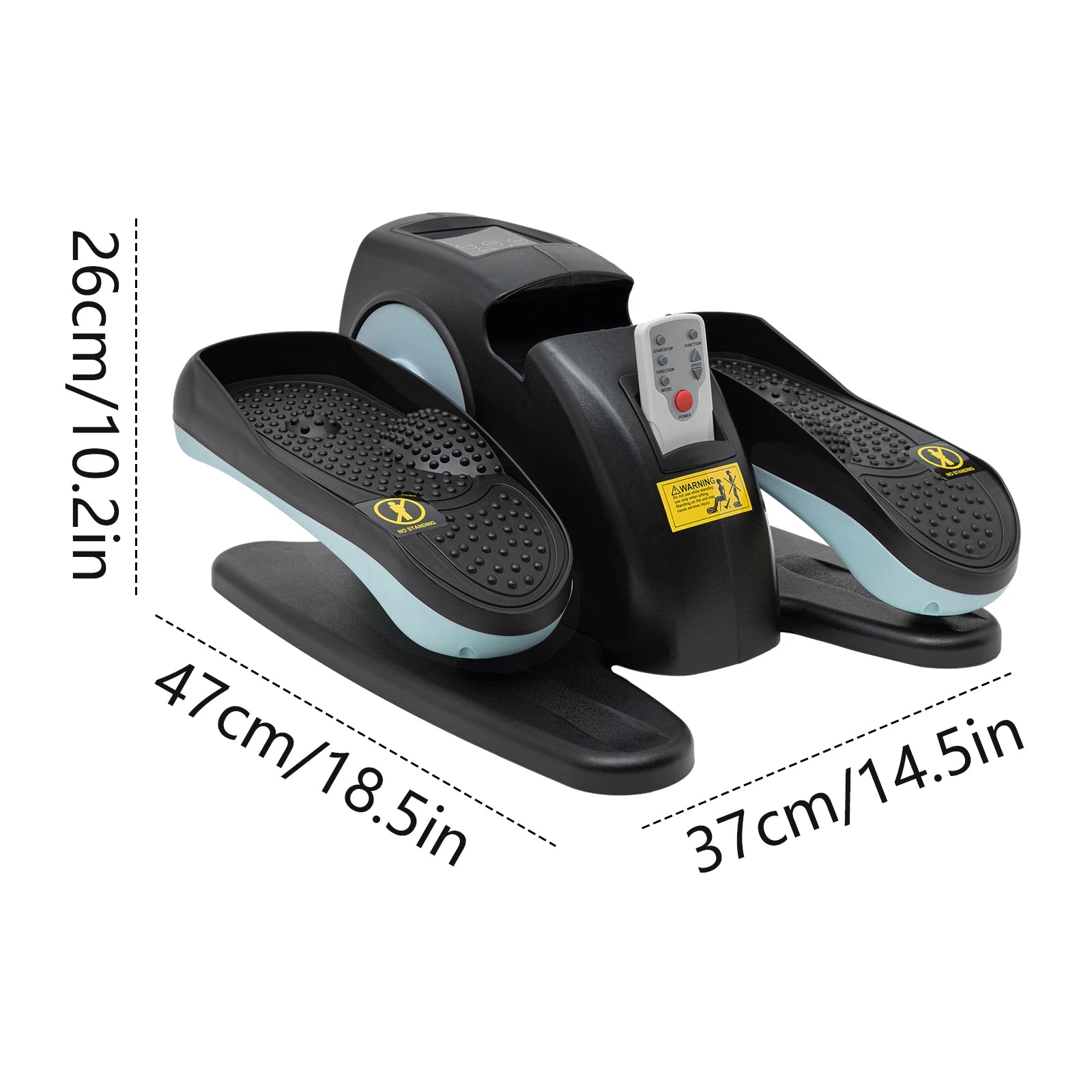 60W Under-desk Elliptical Machine, Portable Trainer for Home Office, Multifunctional Silent Space Walking Stepper 35*44*26cm