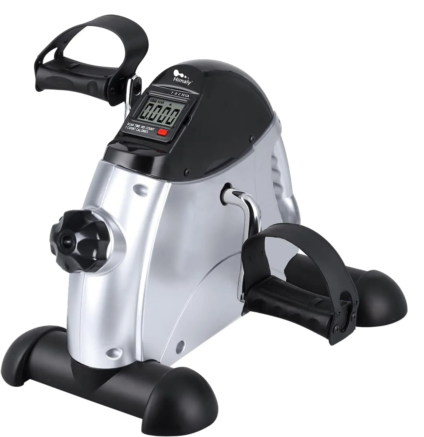 Mini Exercise Bike, himaly Under Desk Bike Pedal Exerciser Portable Foot Cycle Arm & Leg Peddler Machine with LCD Screen Display