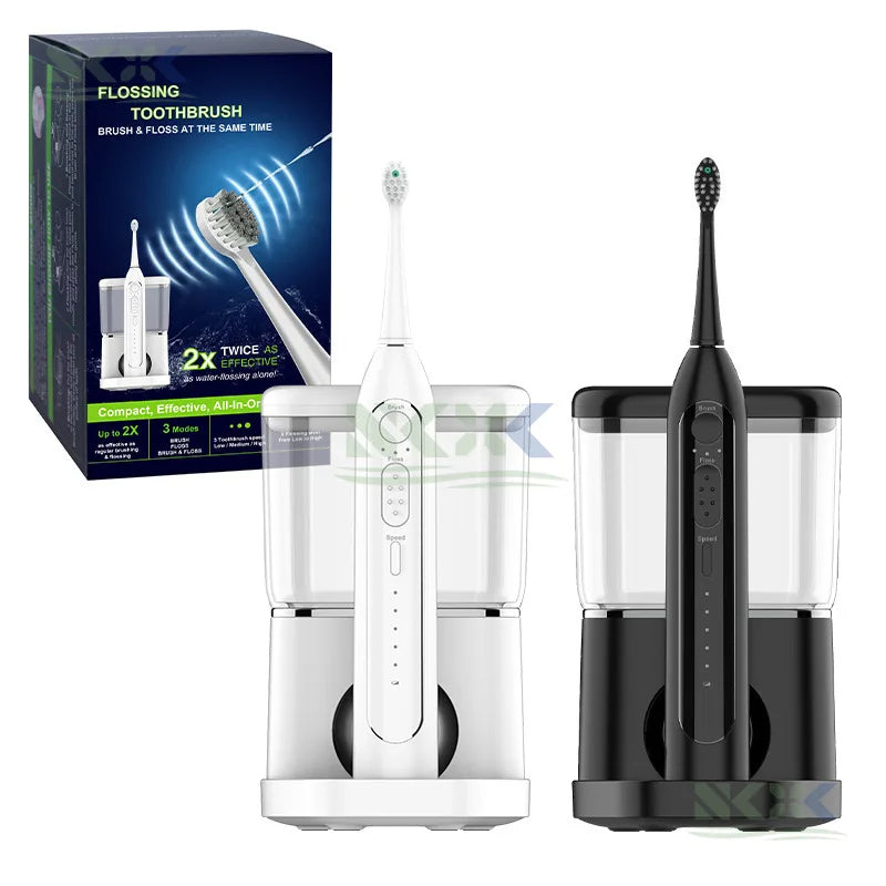 Electric toothbrush with water floss 2-in-1 toothbrush