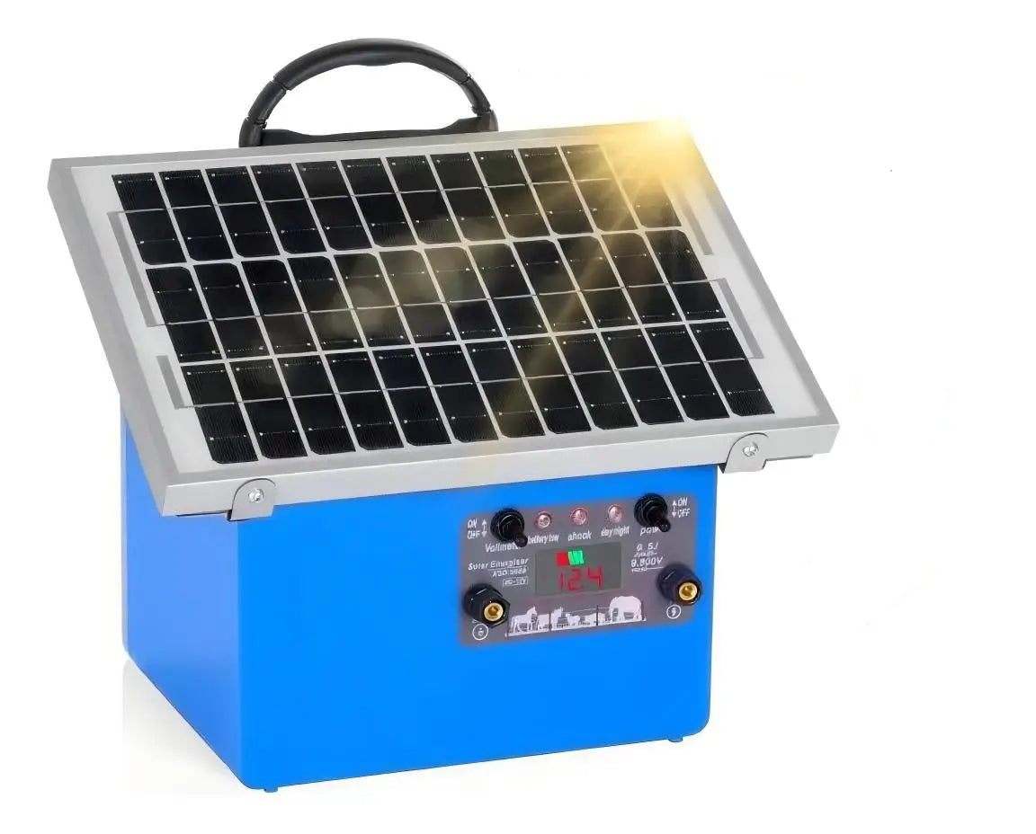 20 Miles Solar Electric Fence Charger, 0.5J Energizer Controller for Livestock No Batte