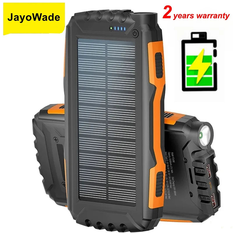 42800mAh Solar Power Bank Waterproof Portable Charger 22.5W Fast Charging Powerbank for iPhone Samsung Xiaomi Poverbank