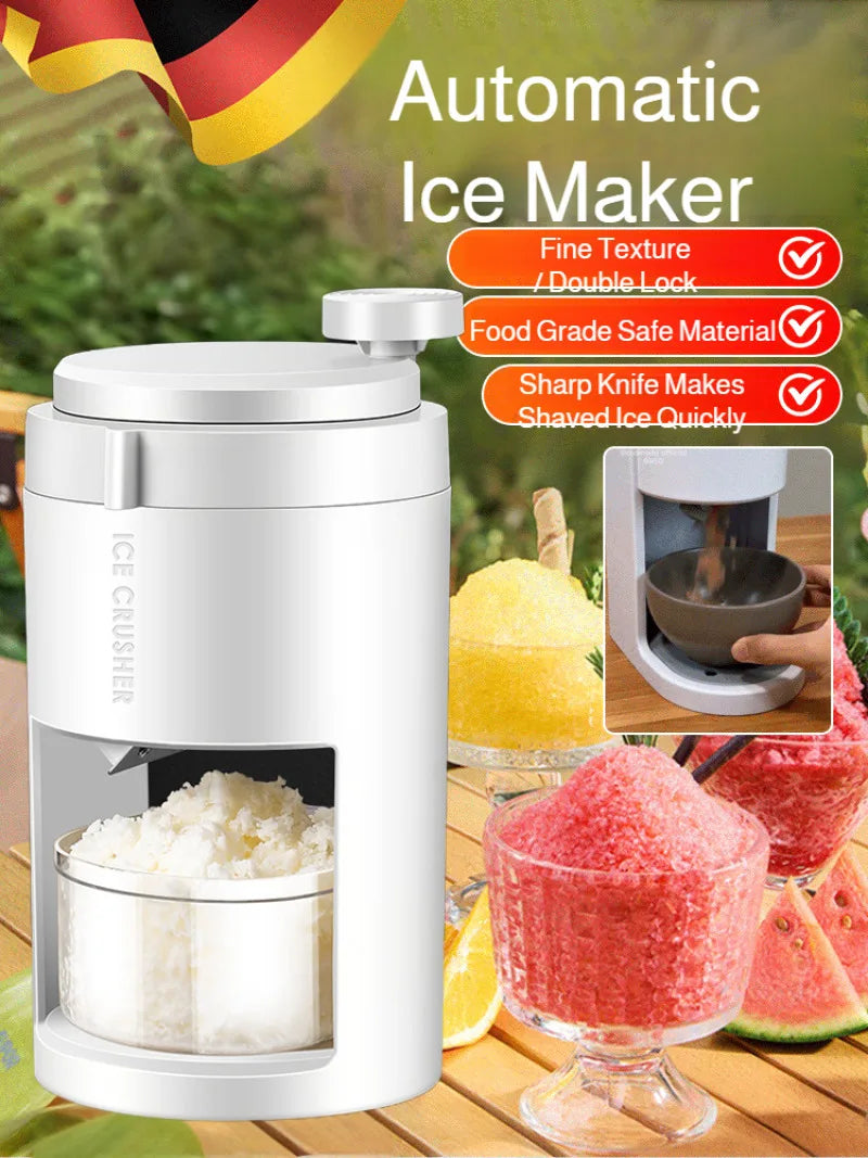 Summer Household Portable Hand-Cranked Small Ice Shaver Transparent Ice Crushing Ice Machine Ice Machine Cold Drink Hand-Cranked