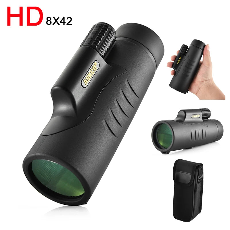 Monocular Telescope 8x42 High Power Monoculars Scope Compact Waterproof Fogproof Shockproof with Hand Strap for Adults Kids Bird