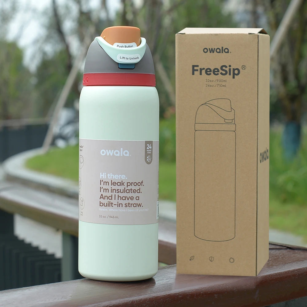 Insulated Stainless Steel Water Bottle with Straw, BPA-Free Sports Water Bottle, Great for Travel, 24Oz/32 Oz