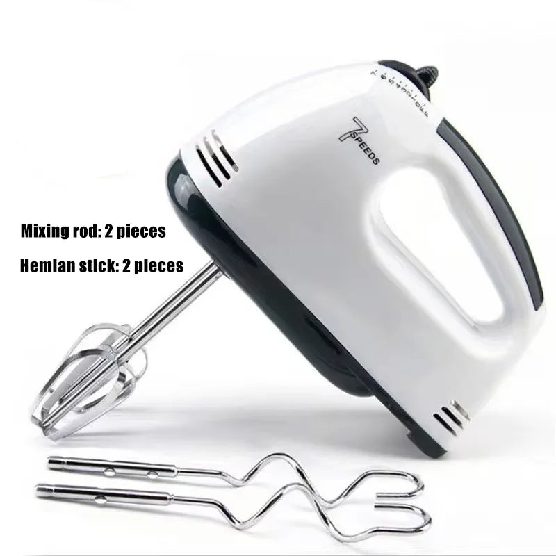 Mini 7-speed Electric Egg Beater White Handheld Household Automatic Mixer Egg White And Cream Beater