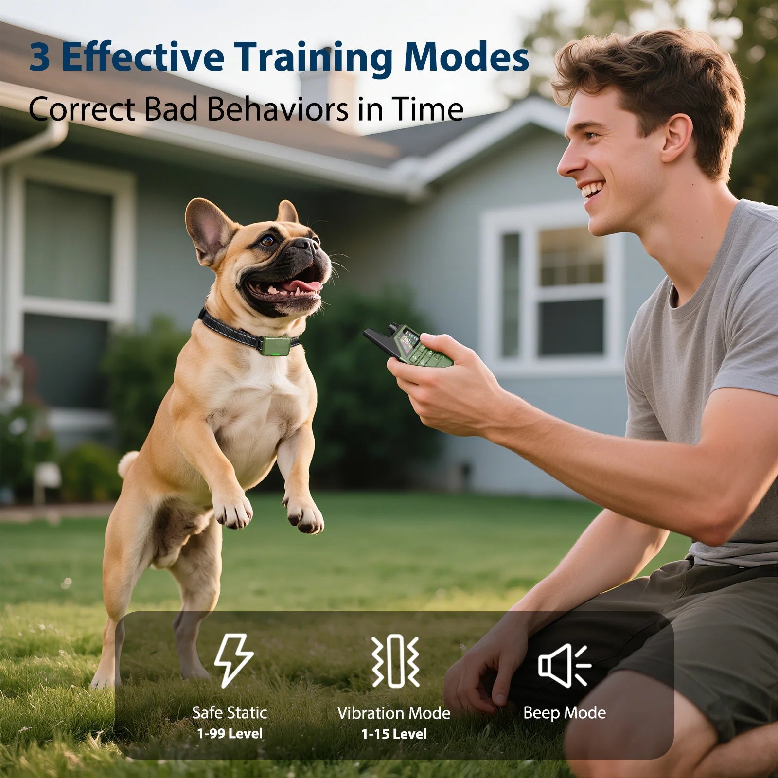Dog Shock Collar 4200FT Dog Training Collar with Remote Innovative IPX7 Waterproof with 3 Training Modes, Rechargeable E-Collar