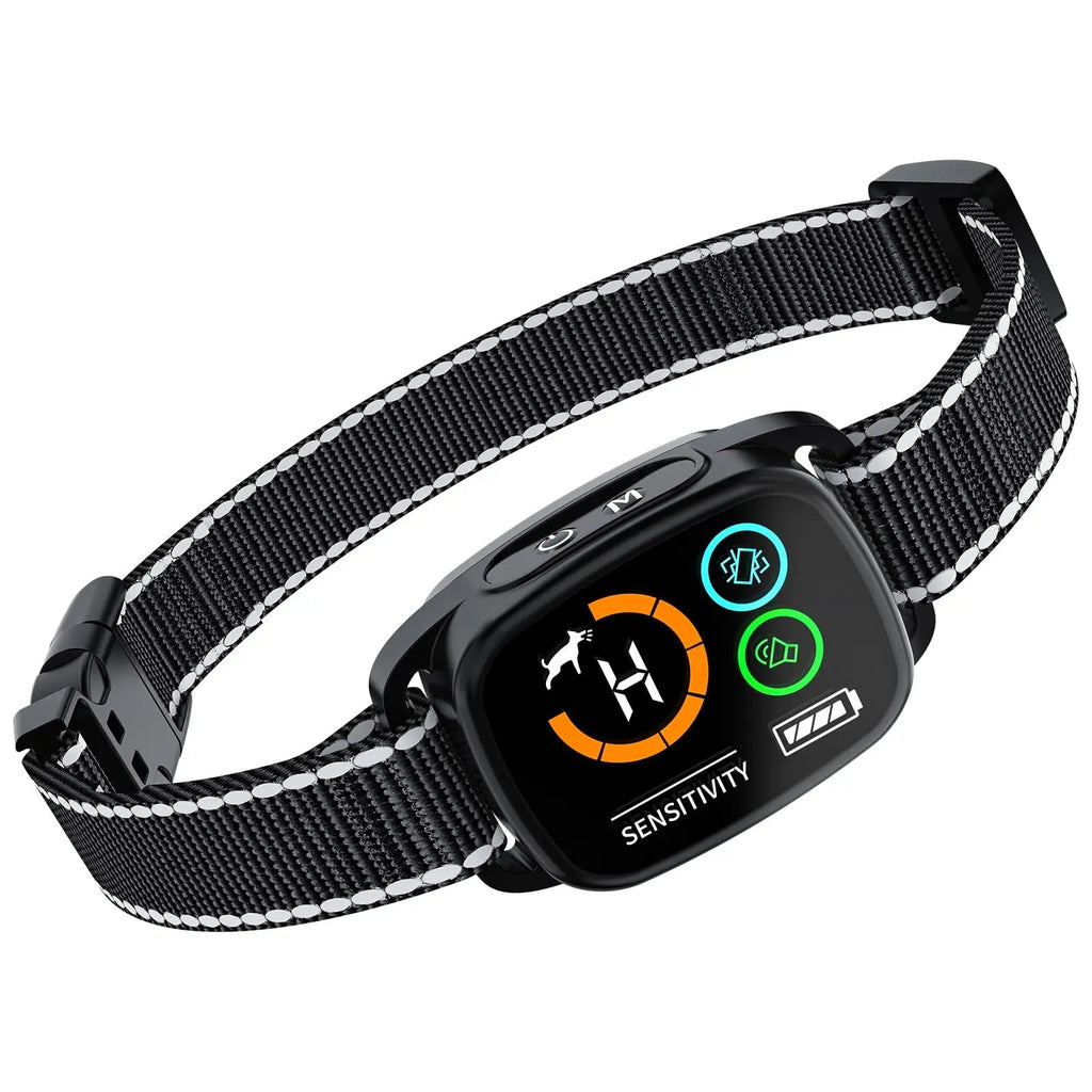 Dog Bark Collar for Large Medium Small Dogs, Rechargeable Smart Bark Collar, Anti Barking Training Collar with Adjustable Beep