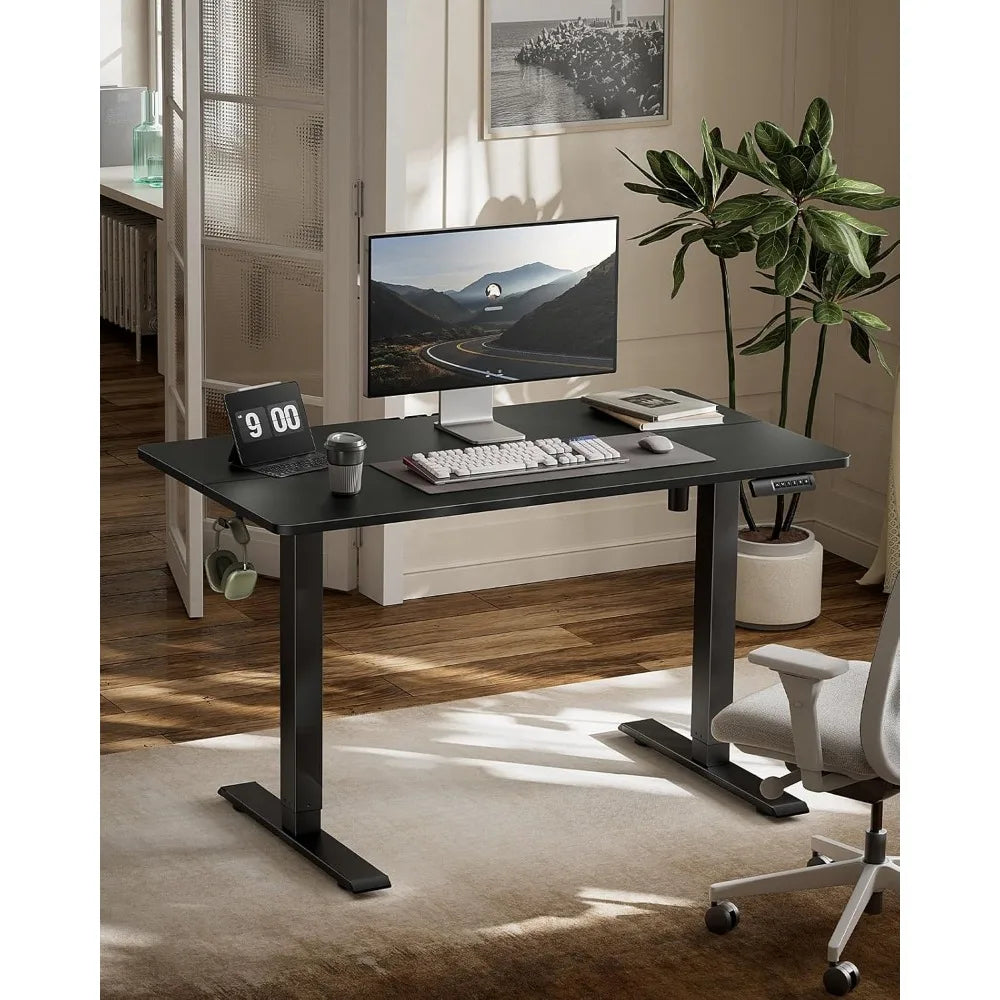 Electric Height-Adjustable Standing Desk for Home Office, 48"x24" with 4 Memory Settings