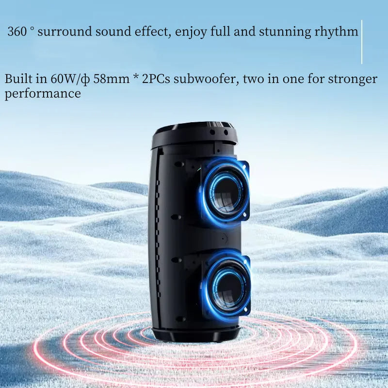 T29 Portable Bluetooth Speaker with HIFIsurround Sound Column and 10 Hour Playback Built-in Subwoofer Bluetooth 5.3 TWS