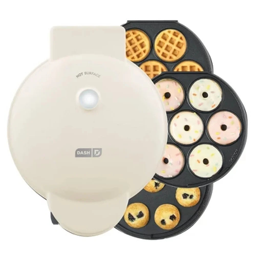 MultiMaker Treat Maker System Nonstick 7 Cavity Waffle Donut Cupcake Plates 800W Easy Cleanup Recipe Guide Family Fun