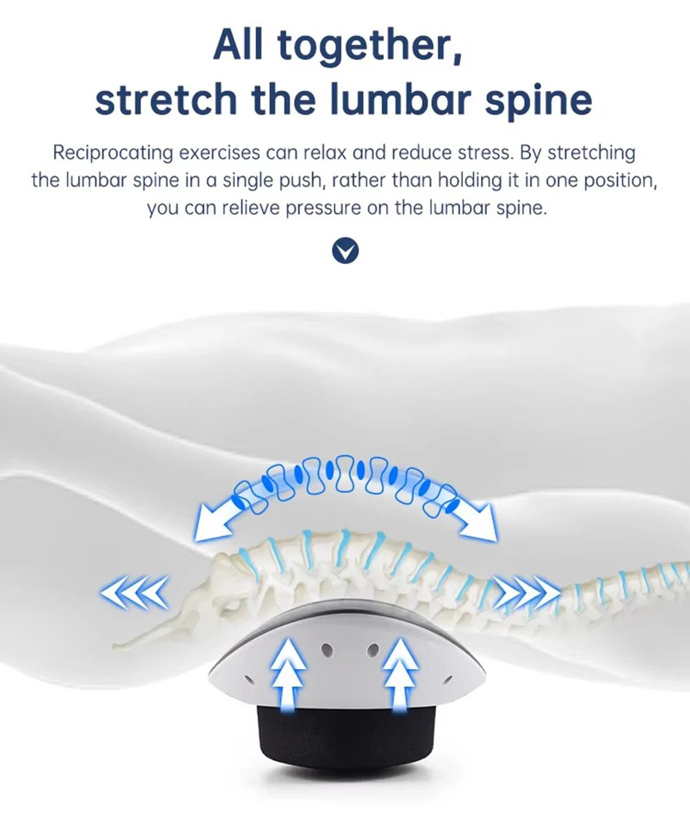Electric Lumbar Traction Device Waist Back Massager with Heat for Lumbar Spine Fatigue Relief Back Stretcher for Sciatica Pain