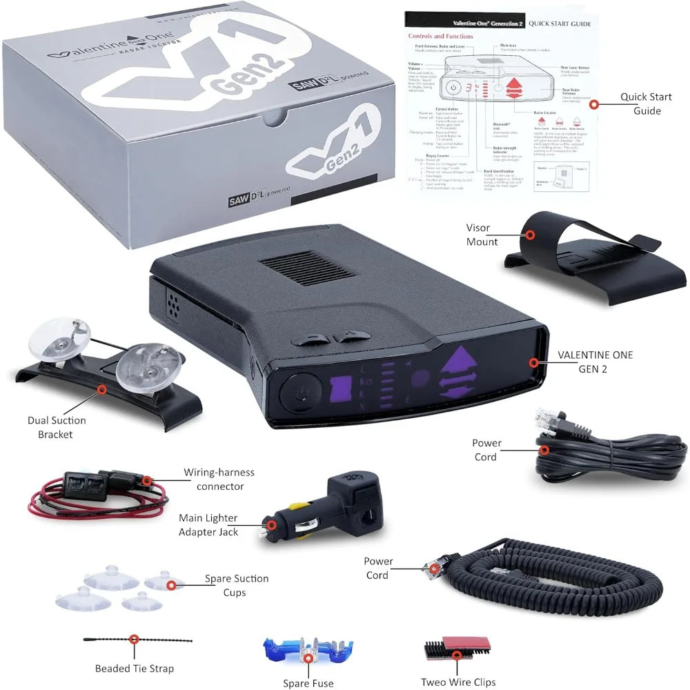 Upgraded version - V1 Gen 2 Radar Detector,360° Protection against all types of Laser,Directional Indicator - Free shipping