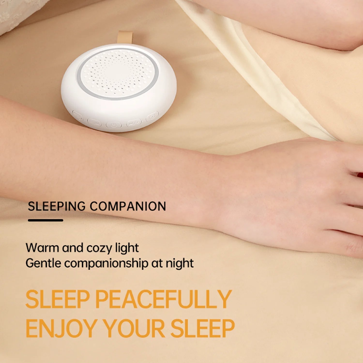 White Noise Machine with Night Light, 24 Soothing Sounds, Portable USB Rechargeable Speaker Sleep Sounds Machine for Baby Adults