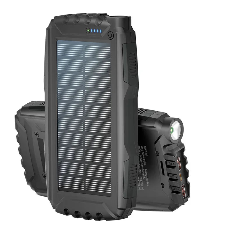 42800mAh Solar Power Bank Waterproof Portable Charger 22.5W Fast Charging Powerbank for iPhone Samsung Xiaomi Poverbank