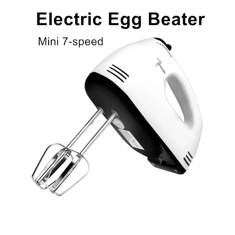 Mini 7-speed Electric Egg Beater White Handheld Household Automatic Mixer Egg White And Cream Beater