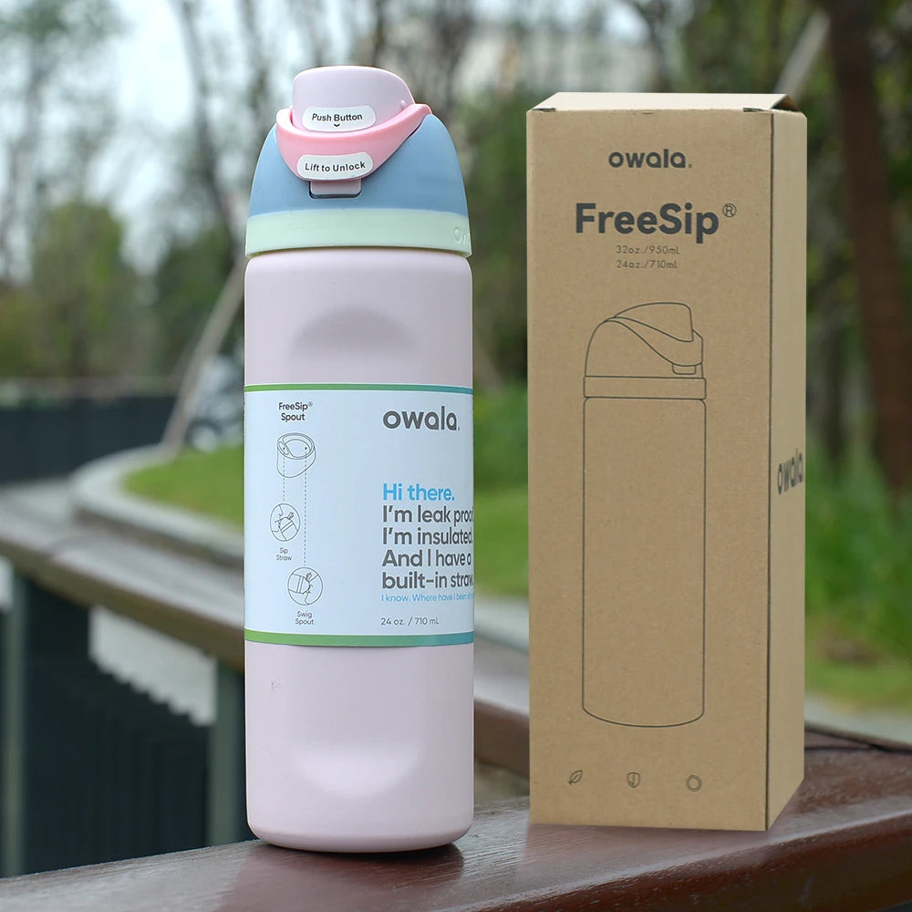 Insulated Stainless Steel Water Bottle with Straw, BPA-Free Sports Water Bottle, Great for Travel, 24Oz/32 Oz