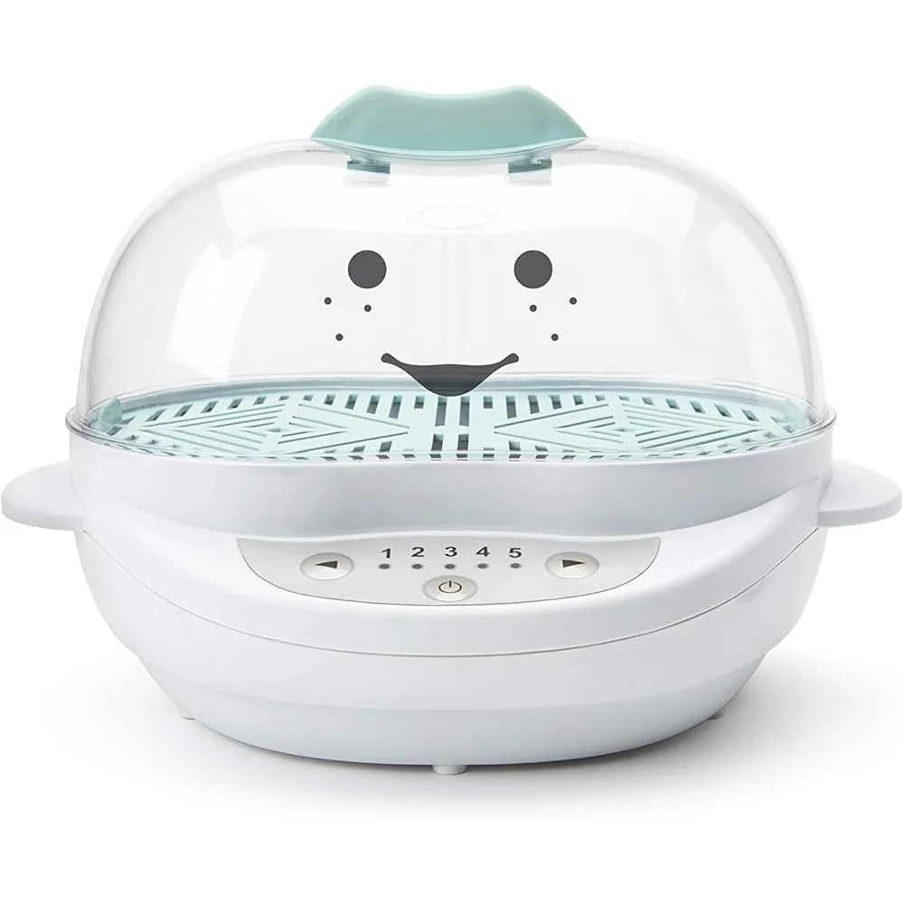 Turbo Food Steamer Baby Food Sterilizer Defroster with Timer 5 Steam Settings Dishwasher Safe Easy Cleanup