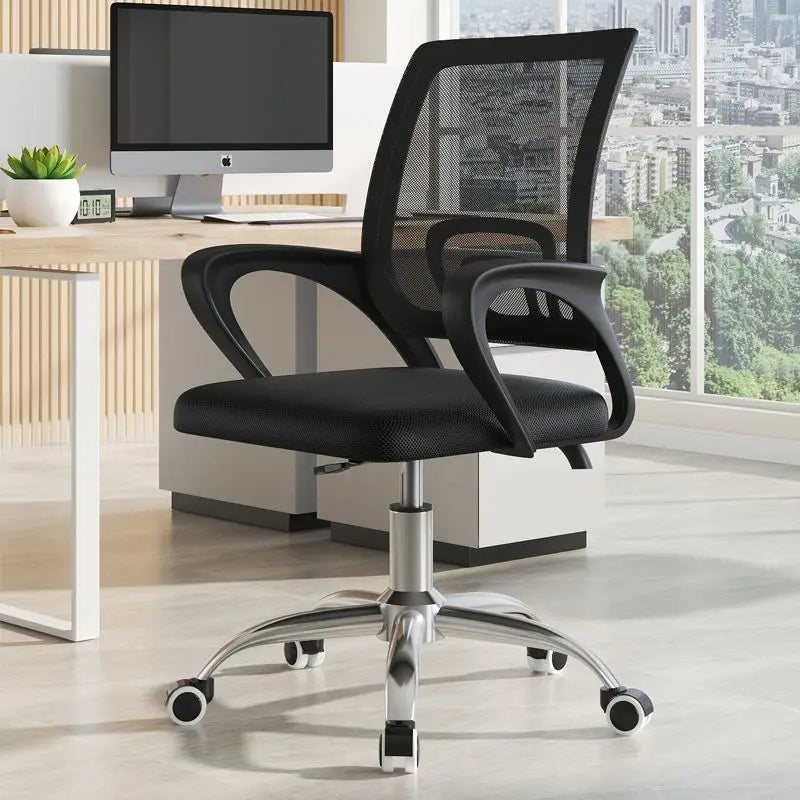 Ergonomic Mid-Back Office Chair with Adjustable Height Breathable Mesh Executive Desk Chair with Lumbar Support