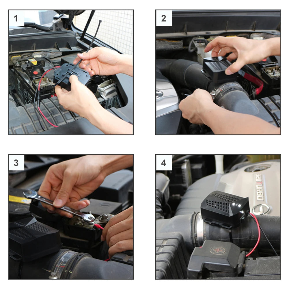 Car Ultrasound Mouse Repeller Car Non-Toxic Car Rat Repeller 12V Powered Intelligent Start-Stop Get Rid of Mice in Car Engine