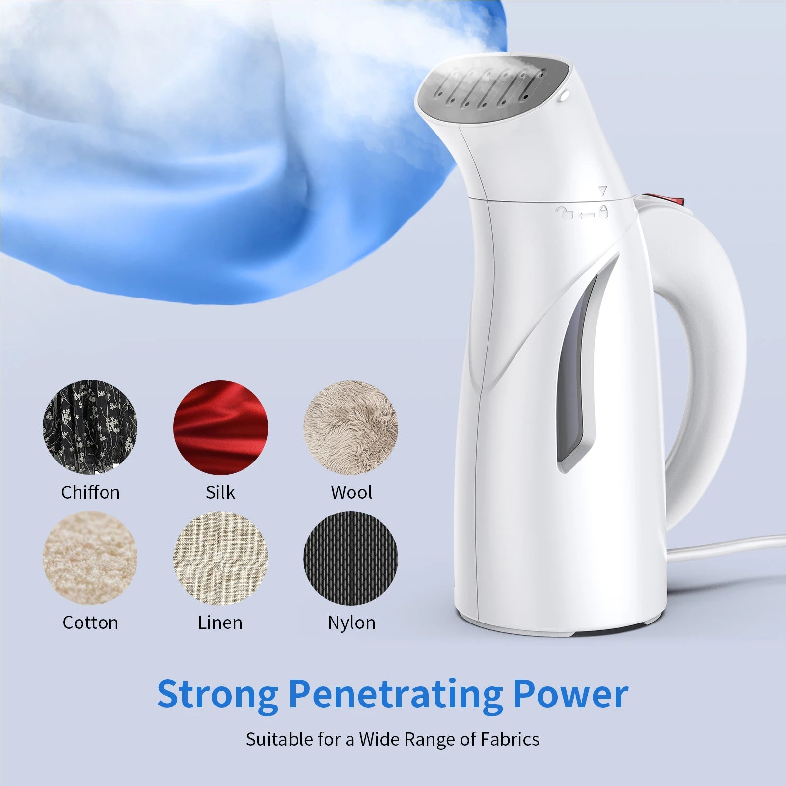 Portable Steamer for Clothes Handheld 140℃ Steam 240ml Water Tank 700W 40s Fast Heat Strong Penetrating Garment Steamer Removes