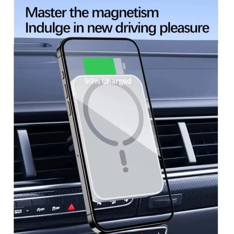 Wireless Charging Magnetic Air Outlet Phone Holder Stand 30W Quick Charging Pad For Magsafe iPhone 16 15 14 13 12 Pro Max 12 XS