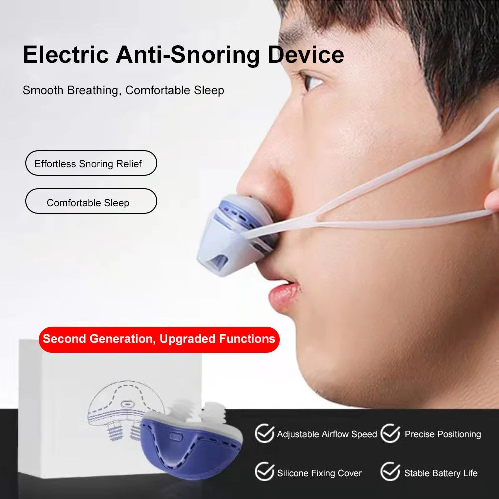 Electric Anti Snore Device Nose Clip Anti Snoring Stopper Snoring Silent Sleep Aid Guard Night Better Breath Sleep Care Machine
