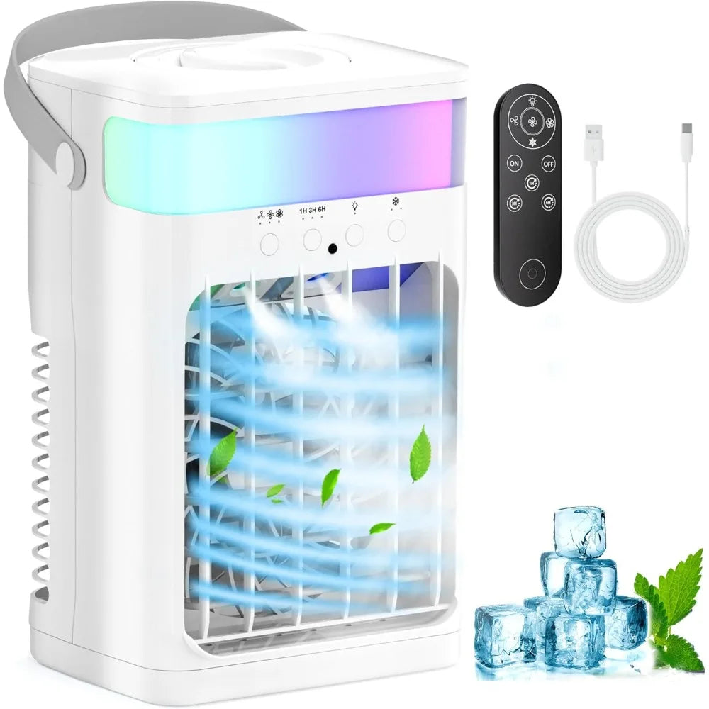 Portable Air Conditioners,Air Conditioner,Ac Unit with 1500ML Water Tank,2 Spray Ports,3 Wind Speeds,3 Timers