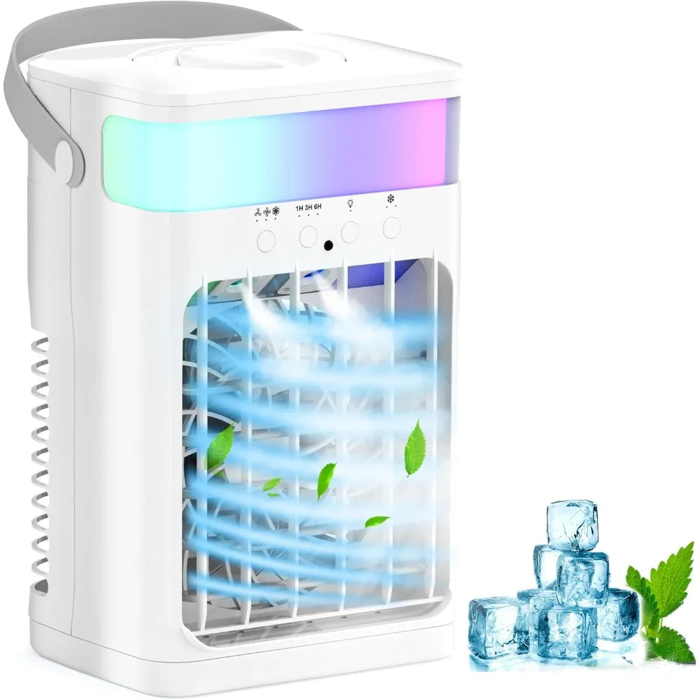 Portable Air Conditioners,Air Conditioner,Ac Unit with 1500ML Water Tank,2 Spray Ports,3 Wind Speeds,3 Timers