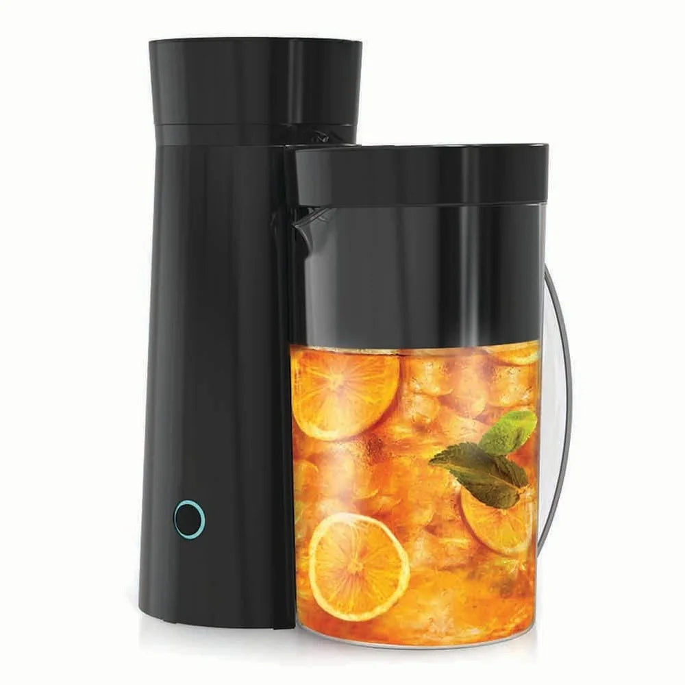 2 Quart Iced Tea Coffee Maker 8 Cup Brew System Automatic One Button Operation Large Capacity Pitcher with Steeping Basket
