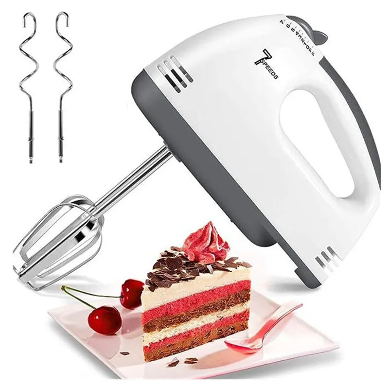Mini 7-speed Electric Egg Beater White Handheld Household Automatic Mixer Egg White And Cream Beater