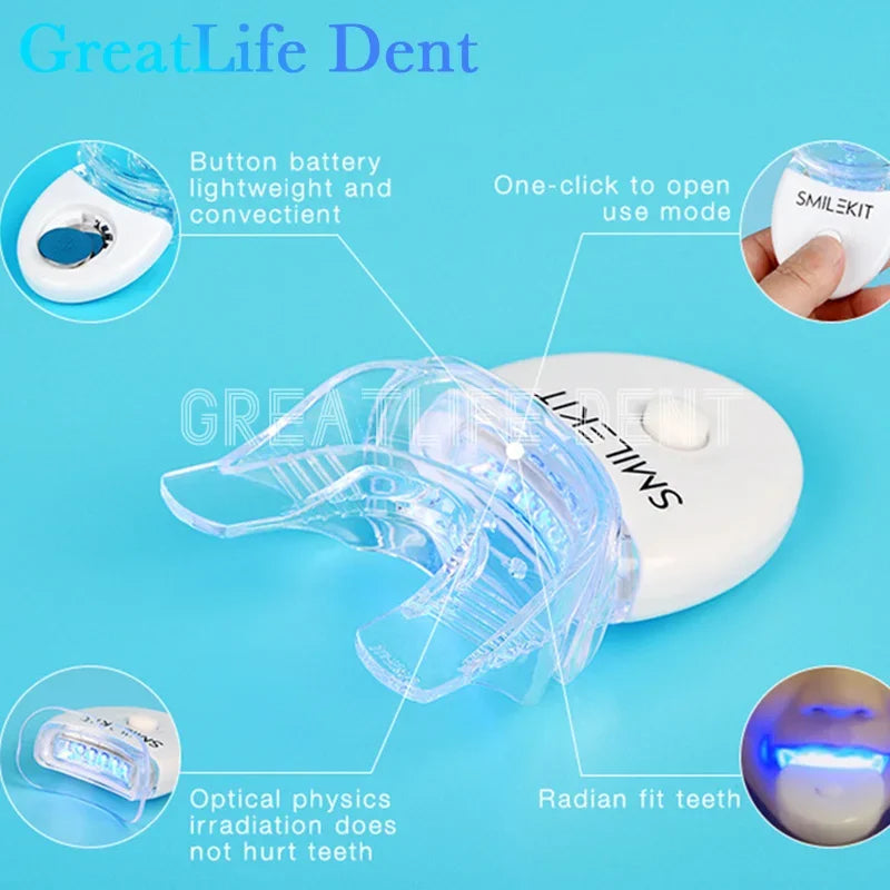 Small Blue Light Dental Teeth Whitening Kit Gel Teeth Whitening Lamp Accelerator Bleaching Machine Whitening Set