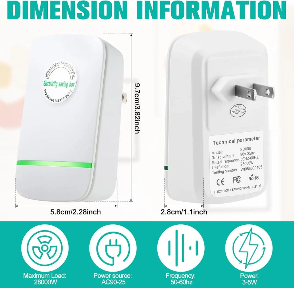 Power Saver Energy Saver Household Electricity Saving Box Stable Voltage Device EU/US Plug 90-250V 30KW for Home Factory Office
