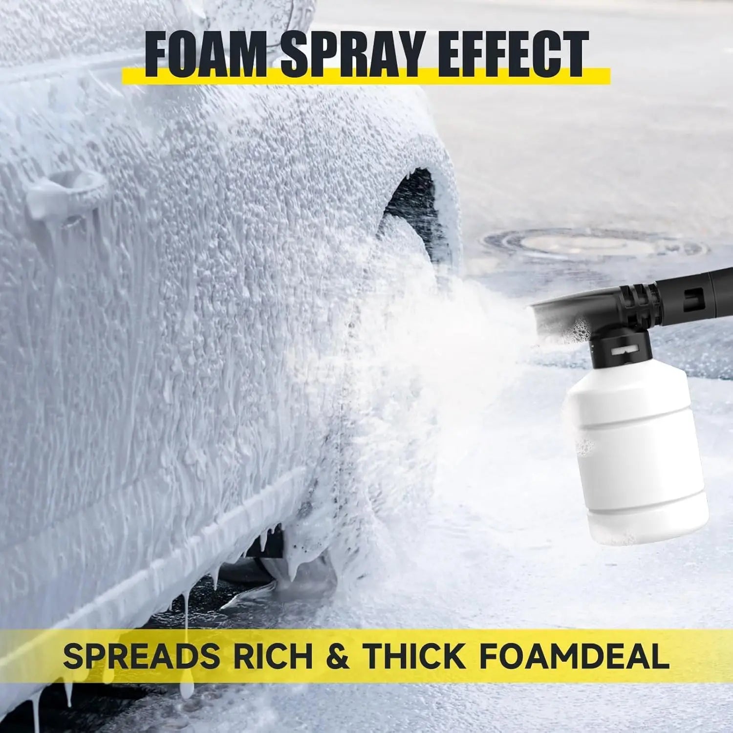 Electric Pressure Washer Power Washer 4 Nozzles 350ML Foam Cannon Retractable Handle for Portable to Clean Patios Car wash