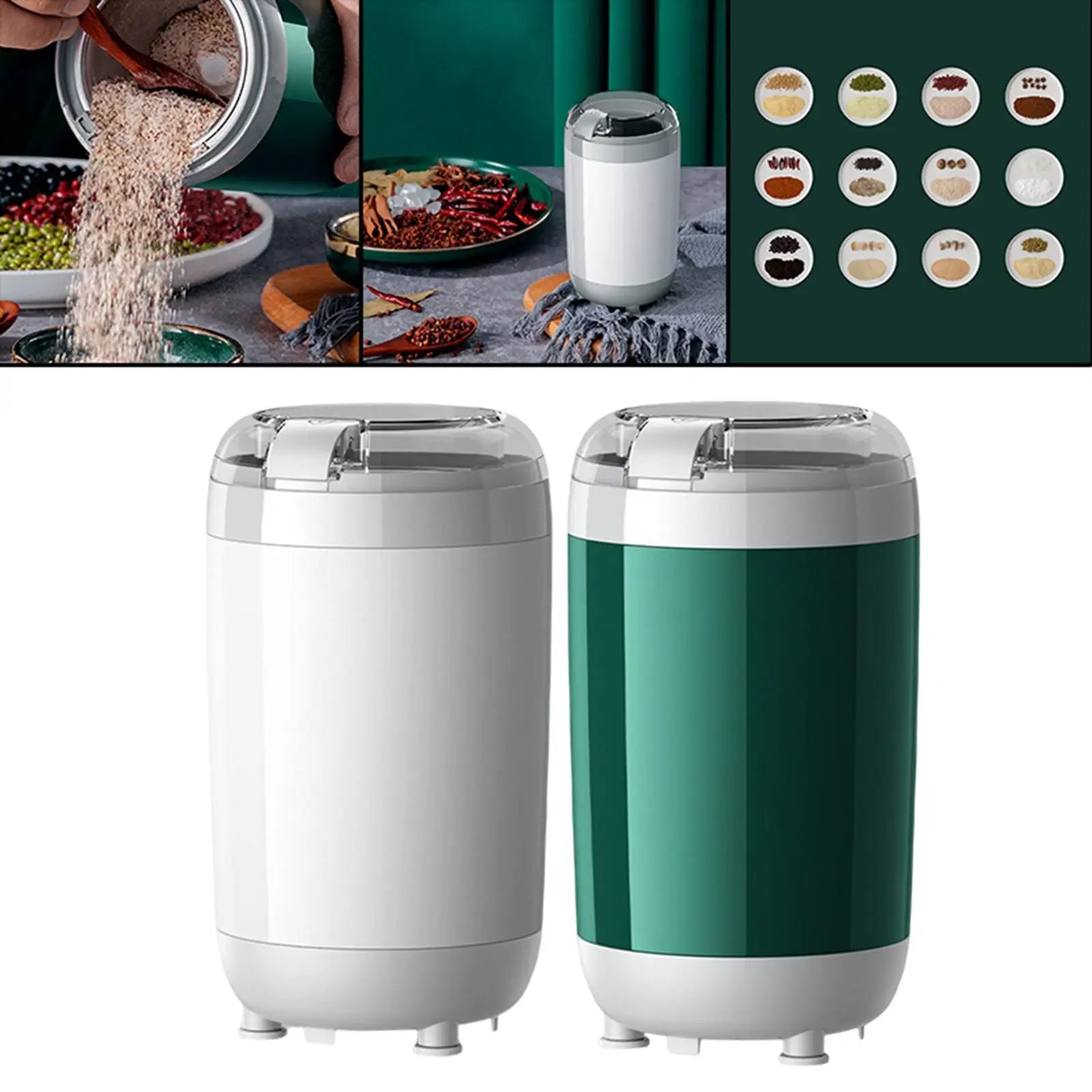 Coffee Bean Grinder Herb Grinder, Quick Grinding Electric Grinder for Herbs Grains