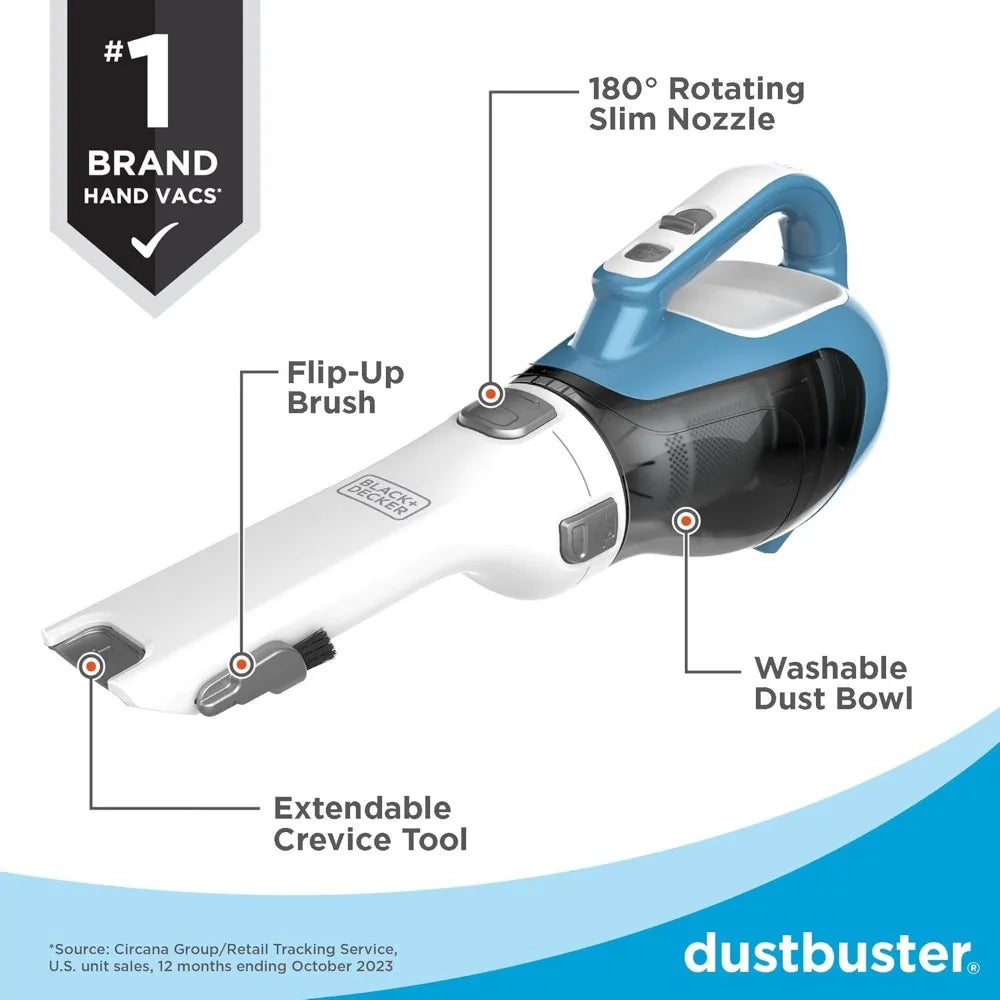 Cordless Handheld Vacuum, Compact Home and Car Vacuum with Crevice Tool (CHV1410L)
