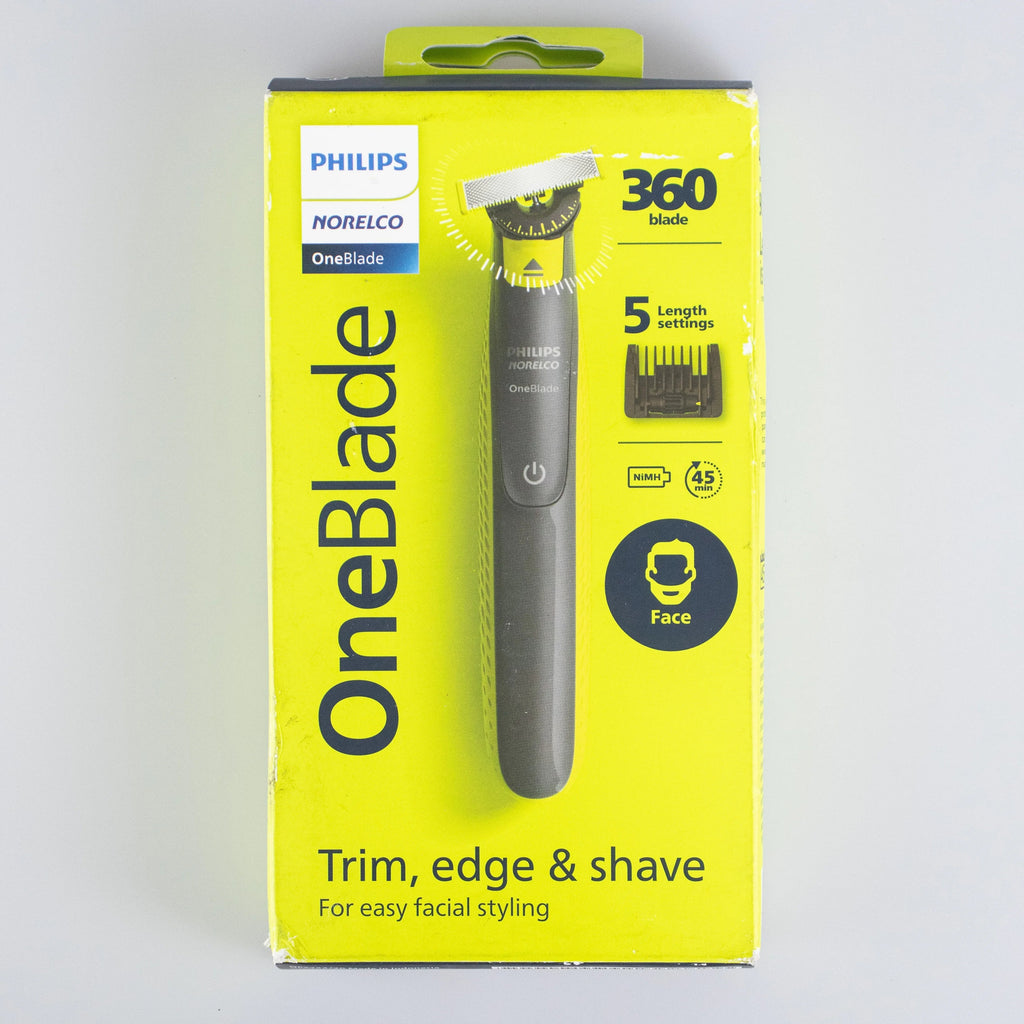 Philips Norelco OneBlade 360 Face QP2724, Hybrid Electric Beard Trimmer and Shaver with 5-in-1 Face Stubble Comb