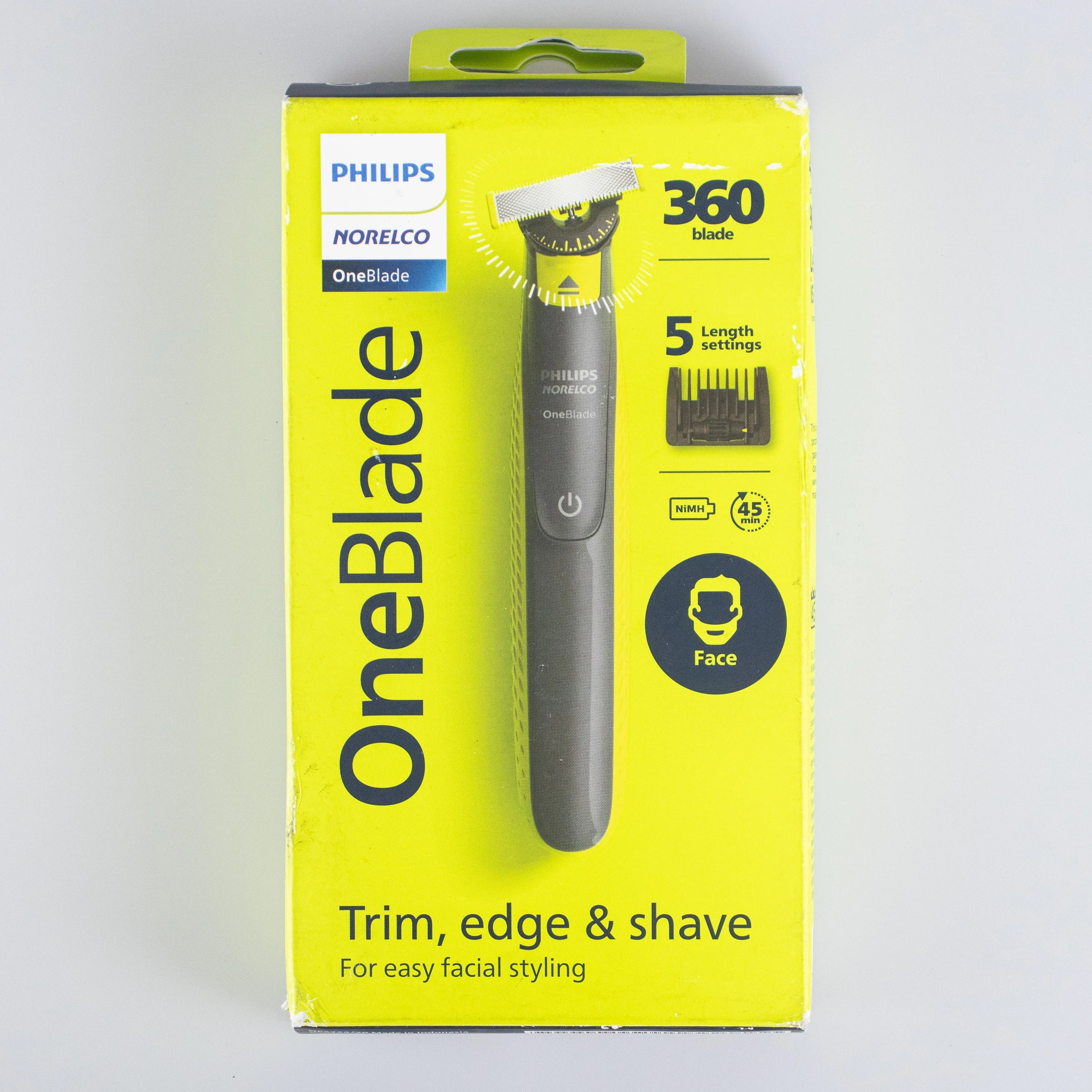 Philips Norelco OneBlade 360 Face QP2724, Hybrid Electric Beard Trimmer and Shaver with 5-in-1 Face Stubble Comb