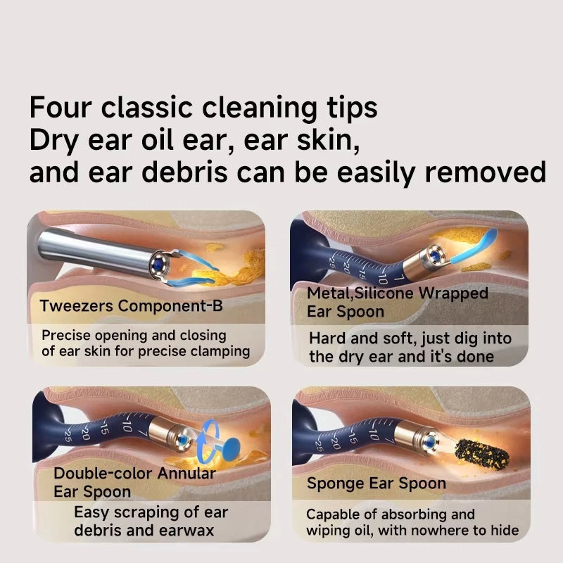 New Bebird EarSight Plus I35R Visual Ear Cleaner Bendable HD Clipable All-in-1 Earpick Earwax Removal Earpicks Ear Cleaning Tool